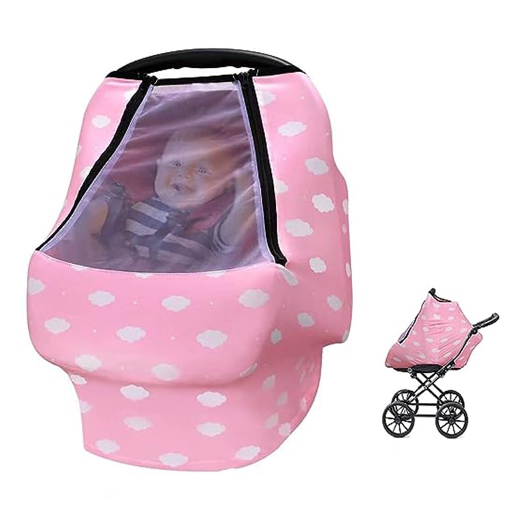SNOWIE SOFT Baby Car Seat Covers with Breathable Mesh Window, Baby Cart Sunshade Multifunction Baby Stroller Cover Breastfeeding Cover Shawl Nursing Cover Stretchy Stroller Canopy Suitable All Season SNOWIE SOFT Baby Car Seat Covers with Breathable Mesh Window, Baby Cart Sunshade Multifunction Baby Stroller Cover Breastfeeding Cover Shawl Nursing Cover Stretchy Stroller Canopy Suitable All Season